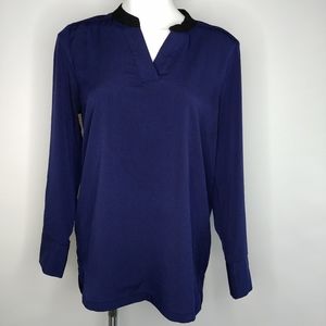 Banana Republic Navy Blue Long Sleeve Tunic Top